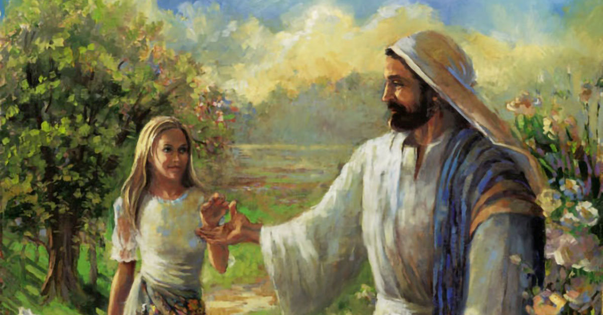 He Will Lead Thee by the Hand, by Sandra Rast. Image via ChurchofJesusChrist.org