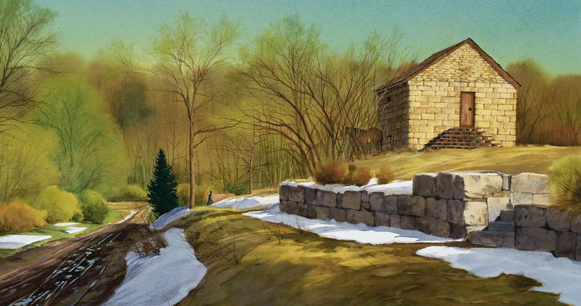 Liberty Jail Spring, by Al Rounds. Image by Church of Jesus Christ.