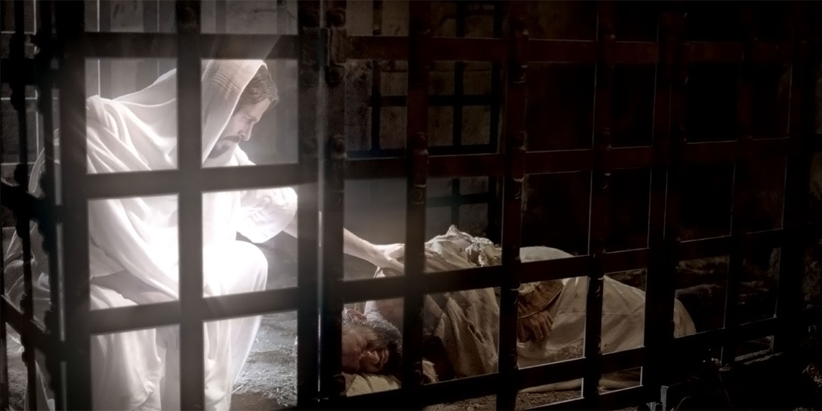 Jesus Christ comforting Paul. Image via lds.org Jesus Christ comforting Paul. Image via lds.org