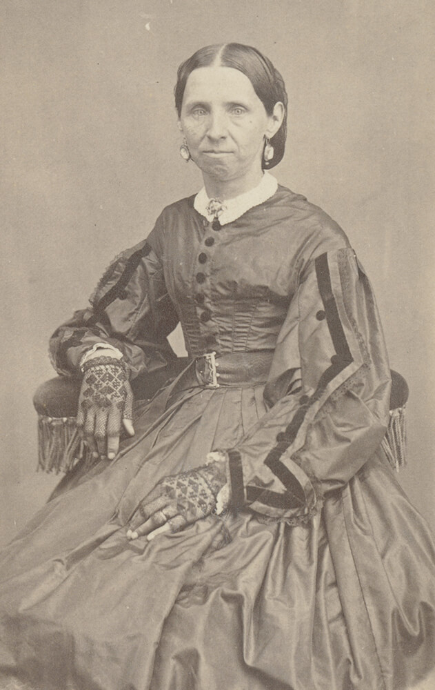 Sarah Ann Whitney, who was sealed to Joseph Smith as a plural wife on 27 July 1842. Photograph circa 1867 Church History Library, Salt Lake City. Photograph by Edward Martin.