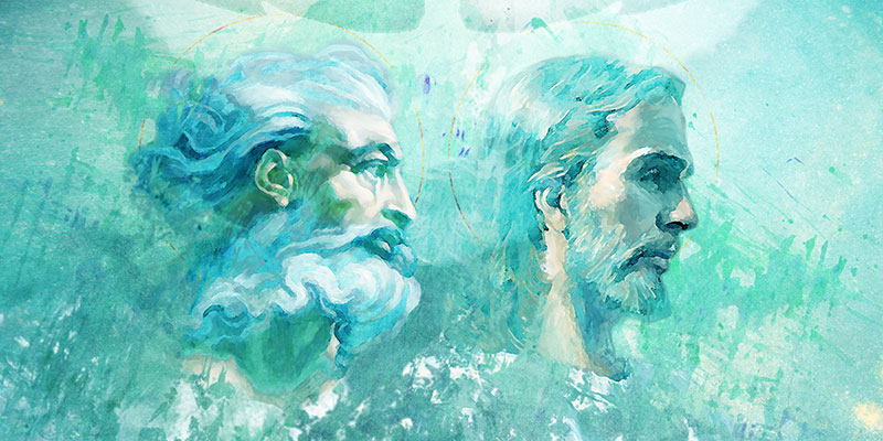 Illustration of the Father and the Son by Jasmin Gimenez Rappleye