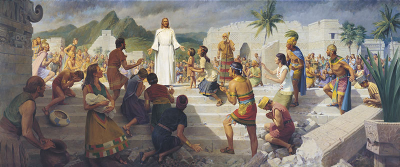 Jesus Christ Visits the Americas by John Scott. Image via Gospel Media Library.