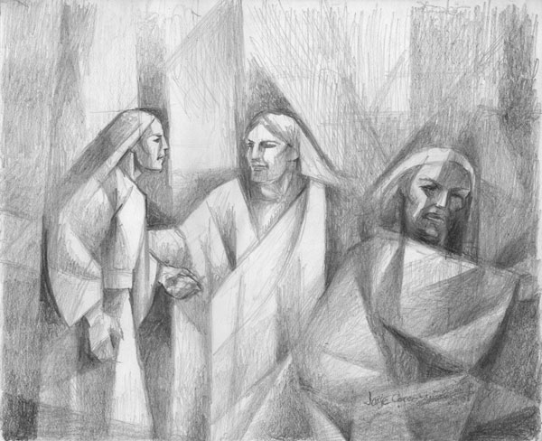 Study of The Father’s Two Sons, by Jorge Cocco Santangelo. Used by permission of John W. and Jeannie Welch.