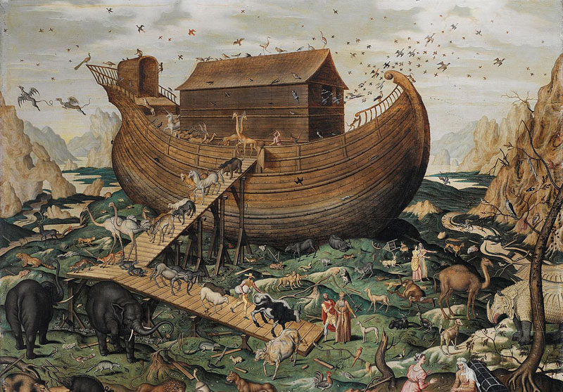 Noah's ark on the Mount Ararat by Simon de Myle. Image via Wikimedia Commons.