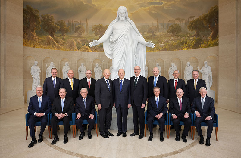 Image of the First Presidency and Quorum of the Twelve Apostles of the Church of Jesus Christ of Latter-day Saints. Image via Church Newsroom.