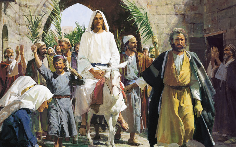 Triumphal Entry by Harry Anderson. Image via ChurchofJesusChrist.org