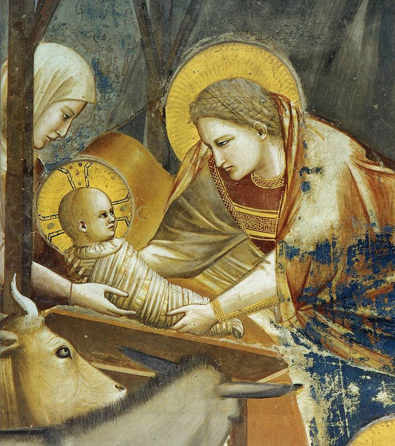 Nativity scene by Giotto di Bondone, Cappella Scrovegni a Padova.