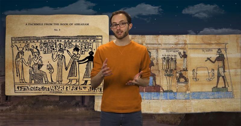 Screenshot from the BMC Studios evidence video on the Book of Abraham Facsimiles