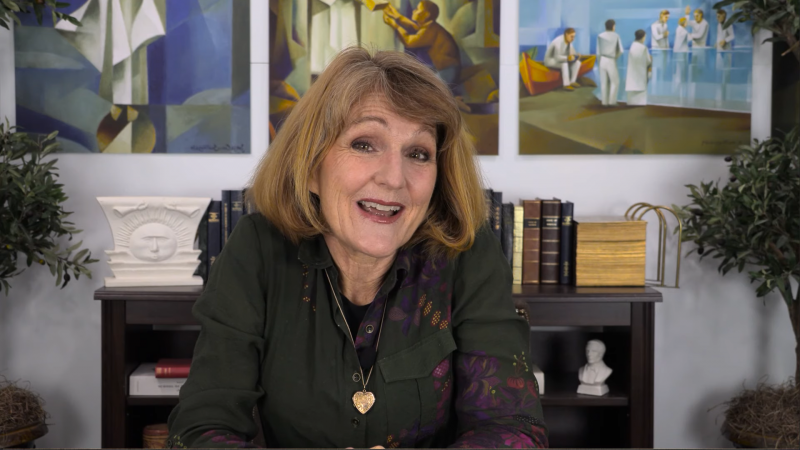 Screenshot of Lynne Wilson in her new video series Hard Questions in Church History.