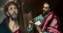 Apostle Saint Paul and Christ Carrying the Cross by El Greco. Images via Wikimedia Commons.