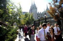 Image of temple square via Daily Herald.
