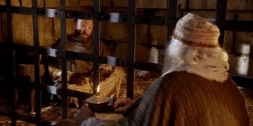 Paul in prison. Image via Gospel Media Library.