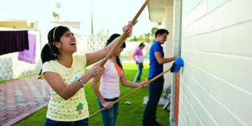 A photo of youth doing service in Mexico