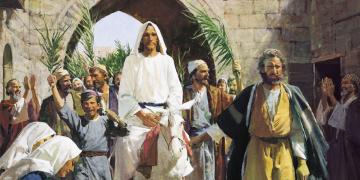 Christ’s Triumphal Entry into Jerusalem by Harry Anderson. Image via Gospel Media Library.