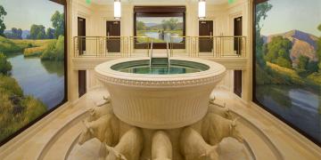 Ogden Temple Baptistry. Image via Church of Jesus Christ Newsroom.