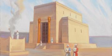 Illustration of the temple of Zerubbabel, by Sam Lawlor. Image via Church of Jesus Christ.
