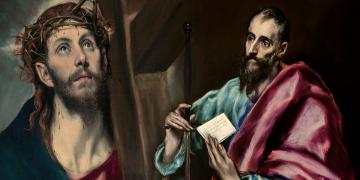 Apostle Saint Paul and Christ Carrying the Cross by El Greco. Images via Wikimedia Commons.