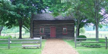 Peter Whitmer cabin in Fayette, New York. Photo by runt35 via Wikimedia Commons.