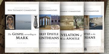 Covers of volumes of the BYU New Testament Commentary.