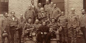 George Q. Cannon and other polygamist men, prisoners for their practice of polygamy, pose for a photo. George Q. Cannon and other polygamist men, prisoners for their practice of polygamy, pose for a photo.